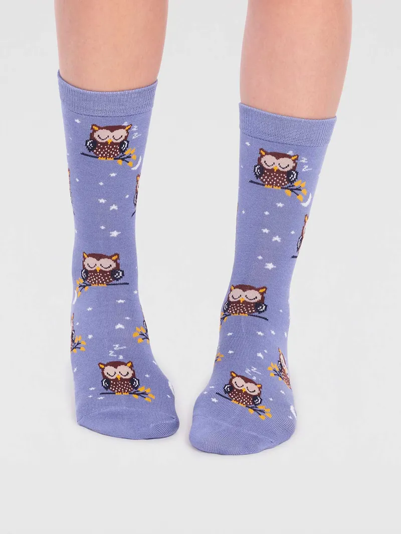 Thought Amaya Bamboo Night Sock Box Womens in Dark Grey Marle-5